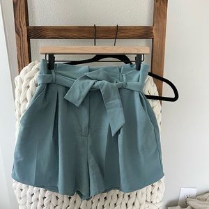 High Waisted Tie Shorts